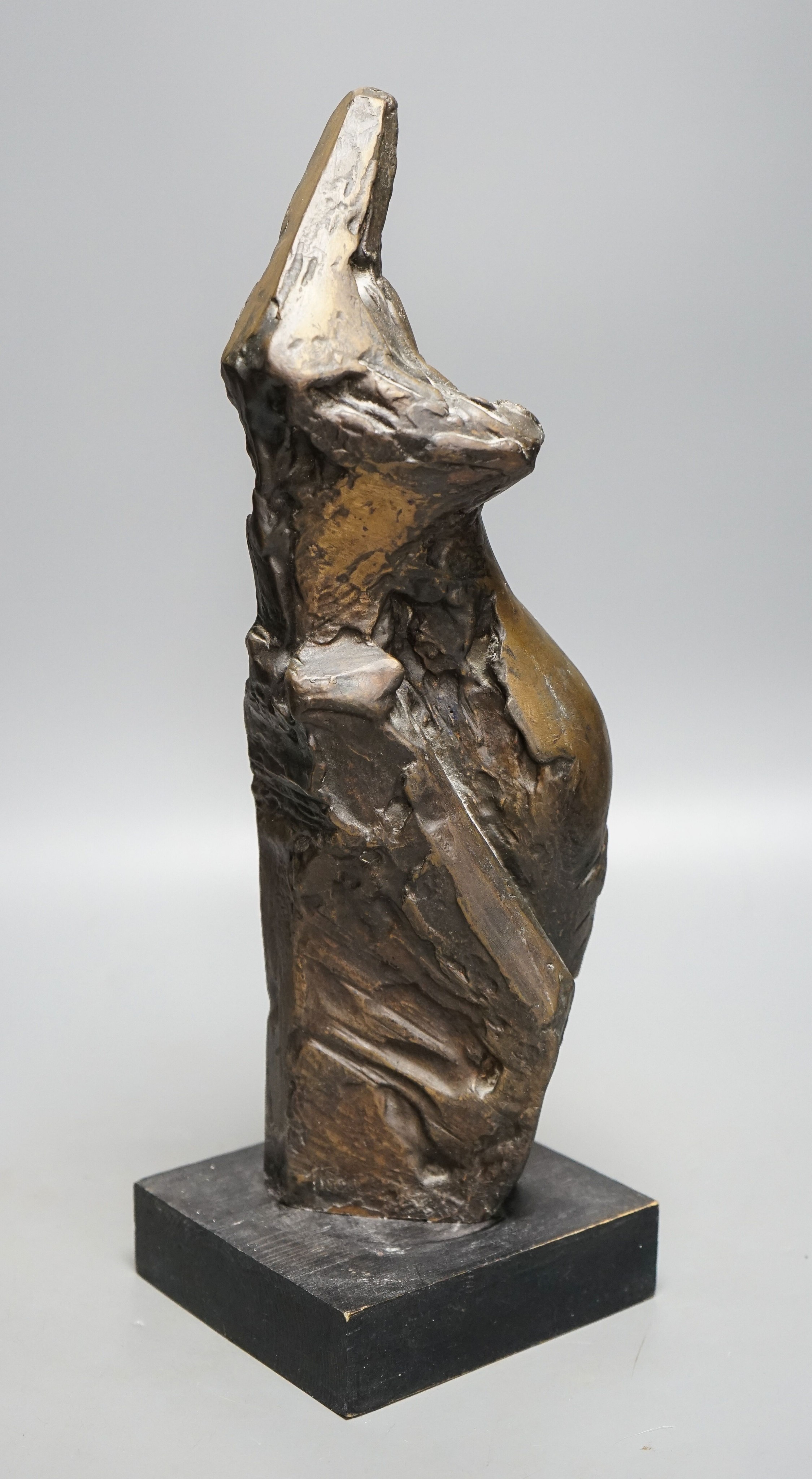 Tissa?, an abstract bronze figure 40cm